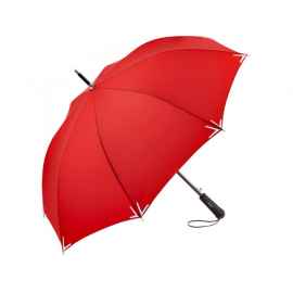Зонт-трость Safebrella с фонариком и светоотражающими элементами, 100077, Цвет: красный