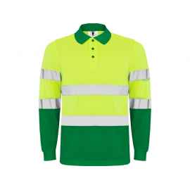 Рубашка поло со светоотражающими полосами Polaris с длинным рукавом, мужская, S, 9306HV52221S, Цвет: зеленый,неоновый желтый, Размер: S