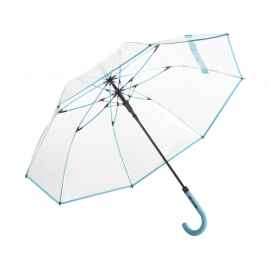 Зонт-трость Pure с прозрачным куполом, 100125, Цвет: бирюзовый