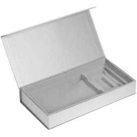 Коробка Planning с ложементом под набор с планингом, ежедневником, ручкой и аккумулятором, серебристая, Цвет: серый