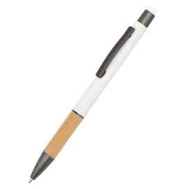Ручка металлическая Сайрис софт-тач, белая, Цвет: белый