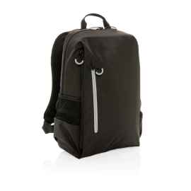 Рюкзак для ноутбука Impact Lima из rPET AWARETM, RFID, 15.6', Белый, Цвет: черный, белый, Размер: Длина 33 см., ширина 11,5 см., высота 44 см., диаметр 0 см.