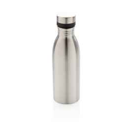 Бутылка для воды Deluxe из переработанной нержавеющей стали, 500 мл, Серый, Цвет: серебряный,, Размер: , высота 21,5 см., диаметр 6,6 см.