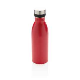 Бутылка для воды Deluxe из переработанной нержавеющей стали, 500 мл, Красный, Цвет: красный,, Размер: , высота 21,5 см., диаметр 6,6 см.