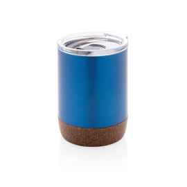 Вакуумная термокружка Cork из переработанной нержавеющей стали RCS, 180 мл, Синий, Цвет: синий,, Размер: , высота 10 см., диаметр 7,2 см.