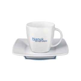 0977 Фарфоровая чашка с блюдцем Maxim Espresso, Цвет: белый