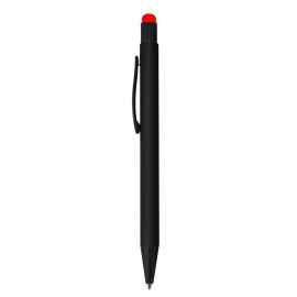 Ручка шариковая Raven (черная с красным), Цвет: черный с красным
