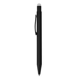 Ручка шариковая Raven (черная с серебристым), Цвет: черный с серебристым