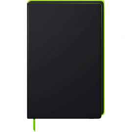 Блокнот Brunnen Premium Neon, точка, 90 гр/м2, 12.5 x 19.5 см, 96 листов, зеленая окантовка, черный Черный, Цвет: черный, Размер: 12.5 х 19.5 см