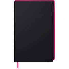 Блокнот Brunnen Premium Neon, точка, 90 гр/м2, 12.5 x 19.5 см, 96 листов, розовая окантовка, черный Черный, Цвет: черный, Размер: 12.5 х 19.5 см