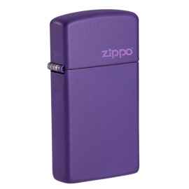 Зажигалка ZIPPO Slim® с покрытием Purple Matte, латунь/сталь, фиолетовая, матовая, 29x10x60 мм