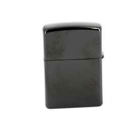 Зажигалка ZIPPO Classic с покрытием Ebony™, латунь/сталь, чёрная с логотипом, глянцевая, 38x13x57 мм