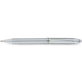 Шариковая ручка Cross Townsend, тонкий корпус. Цвет - серебристый.