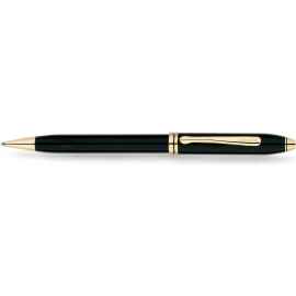 Шариковая ручка Cross Townsend, тонкий корпус. Цвет - черный.