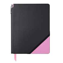 Записная книжка Cross Jot Zone, A4, 160 стр, ручка в комплекте. Цвет - черно-розовый