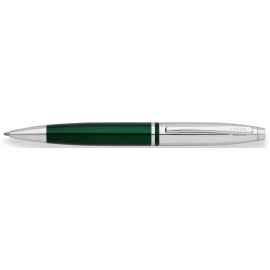 Шариковая ручка Cross Calais. Цвет - зеленый + серебристый.