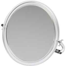 Зеркало Dewal Beauty настольное, в прозрачной оправе, на металлической подставке, 165x163х10мм