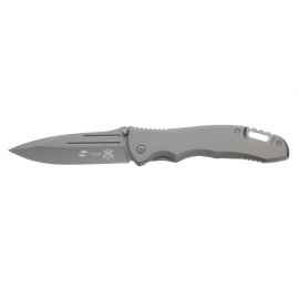 Нож складной Stinger, 102 мм, (серый), материал рукояти: нержавеющая сталь (серый)