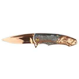 Нож складной Stinger, 84 мм, (бронзовый), материал рукояти: сталь (серо-бронзовый)