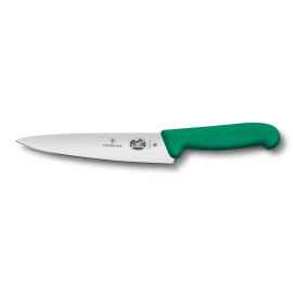 Нож разделочный VICTORINOX Fibrox с лезвием 19 см, зелёный