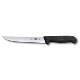 Нож разделочный VICTORINOX Fibrox с прямым узким лезвием 18 см, чёрный