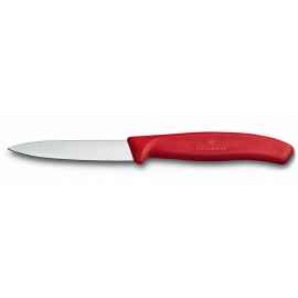 Нож для овощей VICTORINOX SwissClassic, 8 см, с заострённым кончиком, красный