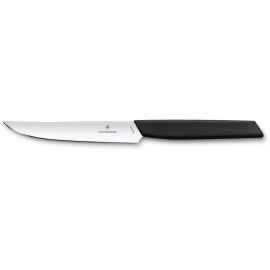 Нож для стейка VICTORINOX Swiss Modern, лезвие 12 см с прямой кромкой, чёрный