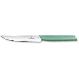 Нож для стейка VICTORINOX Swiss Modern, лезвие 12 см с прямой кромкой, мятно-зелёный