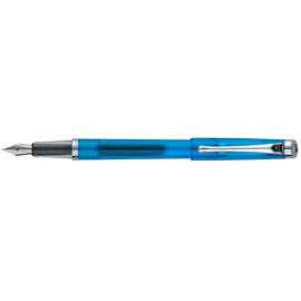 Ручка перьевая Pierre Cardin I-SHARE. Цвет - синий прозрачный.Упаковка Е-2.