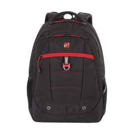 Рюкзак SWISSGEAR, 15', черный/красный, полиэстер, 900D,  34х18x47 см, 29 л