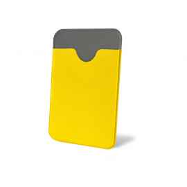 Картхолдер с креплением на телефон Favor, 7319.04, Цвет: желтый