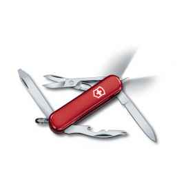 Нож-брелок VICTORINOX Midnight Manager, 58 мм, 10 функций, красный