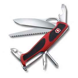 Нож перочинный VICTORINOX RangerGrip 78, 130 мм, 12 функций, с фиксатором лезвия, красный с чёрным