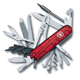 Нож перочинный VICTORINOX CyberTool L, 91 мм, 39 функций, полупрозрачный красный