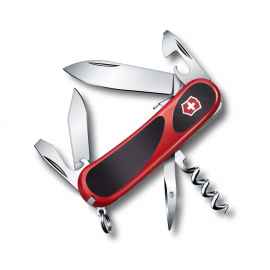 Нож перочинный VICTORINOX Evolution S101, 85 мм, 13 функций, с фиксатором лезвия, красный с чёрным