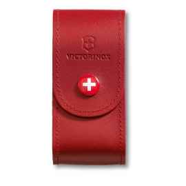 Чехол на ремень VICTORINOX для ножей 91 мм толщиной 5-8 уровней, кожаный, красный