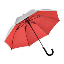 Зонт-трость Double silver, 100107, Цвет: красный,серебристый