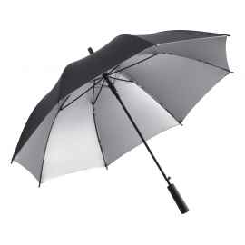 Зонт-трость Double face, 100101, Цвет: черный,серебристый