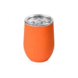 Вакуумная термокружка Sense Gum, непротекаемая крышка, soft-touch, 827408N, Цвет: оранжевый, Объем: 370