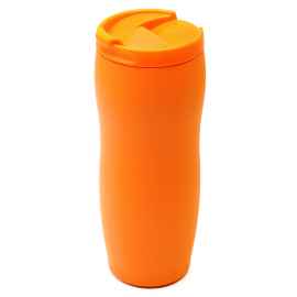 Термокружка с двойной стенкой Softex, оранжевая, Цвет: оранжевый, Объем: 420 мл