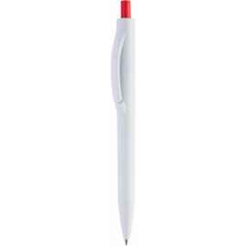 Ручка IGLA COLOR Белая с красной кнопкой 1033.03