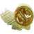 1066-005 Значок с эмалью '9 МАЯ ДЕНЬ ПОБЕДЫ', 2х1,7см (золото), Размер: 2х1,7см, изображение 3