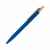 Ручка шариковая 'Matt' из переработанного алюминия и пластика, с кнопкой из бамбука, синий, Цвет: синий