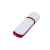 USB 2.0- флешка на 16 Гб с цветными вставками, 16Gb, 6003.16.01, Цвет: белый,красный, Размер: 16Gb