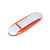 USB 2.0- флешка промо на 32 Гб овальной формы, 32Gb, 6017.32.08, Цвет: серебристый,оранжевый, Размер: 32Gb