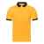Рубашка поло  мужская STAN с контрастными деталями хлопок/полиэстер 185, 04С, Жёлтый/Чёрный (12/20) (44/XS), Цвет: Жёлтый, Размер: 44/XS