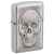 Зажигалка ZIPPO Skull Design с покрытием Brushed Chrome, латунь/сталь, серебристая, 38x13x57 мм