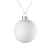 Елочный шар Finery Matt, 8 см, матовый белый, Цвет: белый