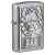 Зажигалка ZIPPO Lucky 7 с покрытием Street Chrome, латунь/сталь, серебристая, 38x13x57 мм