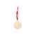 Деревянное новогоднее украшение JINGLE, шар, XM1305S1510, Цвет: натуральный